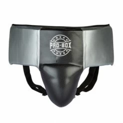 PRO BOX CHAMP SPAR CARBON PU GROIN GUARD Black/silver