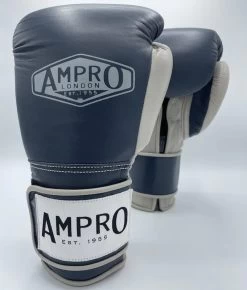 AMPRO HYBRID POWERTECH HOOK & LOOP SPARRING Navy Blue/grey