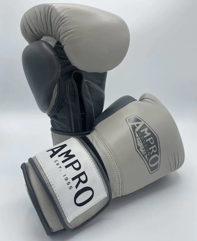 AMPRO HYBRID POWERTECH HOOK & LOOP SPARRING Light Grey/dark Grey 2 AMPRO HYBRID POWERTECH HOOK & LOOP SPARRING Light Grey/dark Grey - Image 2