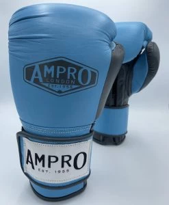 AMPRO HYBRID POWERTECH HOOK & LOOP SPARRING Sky Blue/grey