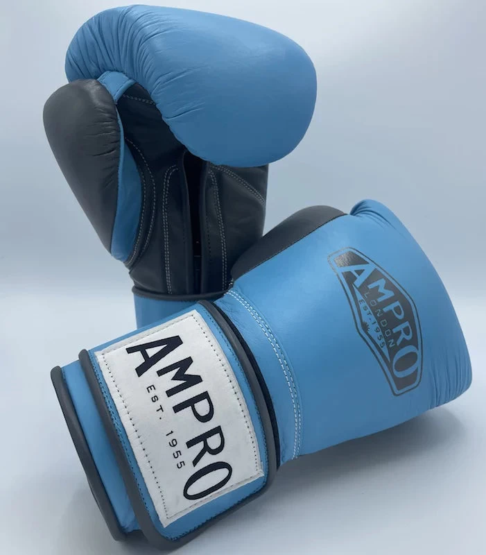 AMPRO HYBRID POWERTECH HOOK & LOOP SPARRING Sky Blue/grey 2 AMPRO HYBRID POWERTECH HOOK & LOOP SPARRING Sky Blue/grey - Image 2