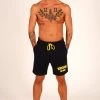 KRONK Detroit Jog Shorts Navy With Yellow Applique Logo