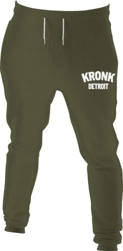 KRONK DETROIT APPLIQUE SHORTS MILITARY GREEN