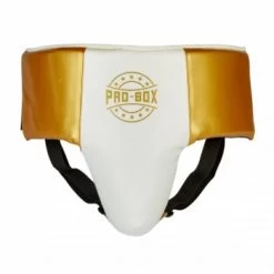 PRO BOX CHAMP SPAR CARBON PU GROIN GUARD White/gold