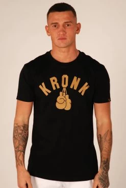 KRONK One Colour Gloves Slim Fit T Shirt Black