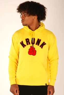 KRONK Gloves Applique Hoodie Regular Fit Yellow