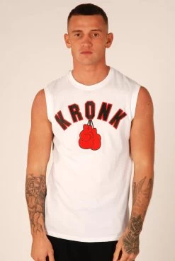 KRONK Gloves Sleeveless T Shirt White