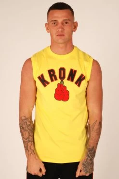 KRONK Gloves Sleeveless T Shirt Yellow