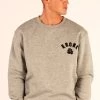 KRONK One Colour Gloves Towelling Applique Logo Sweatshirt Loose Fit Sports Grey