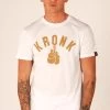 KRONK One Colour Gloves Slim Fit T Shirt White