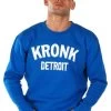 KRONK GLOVES APPLIQUE SWEATSHIRT REG FIT ROYAL BLUE