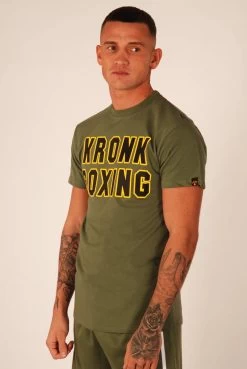 KRONK Boxing Classic T Shirt Military Green -Boxing Discount Store KronkBoxingMilitary3
