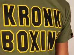 KRONK Boxing Classic T Shirt Military Green -Boxing Discount Store KronkBoxingMilitary4