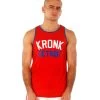 KRONK Iconic Detroit Applique Training Gym Vest Red
