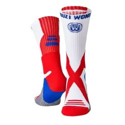 SUZI WONG- BOXING SOCK -Boxing Discount Store Suzi Wong X Sole Boxing Socks White Red Blue 2