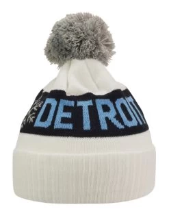 KRONK Detroit Snowflake Bobble Hat White