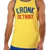 KRONK Iconic Detroit Applique Training Gym Vest Yellow
