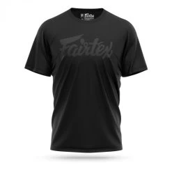 Fairtex Black-Black Script T-Shirt