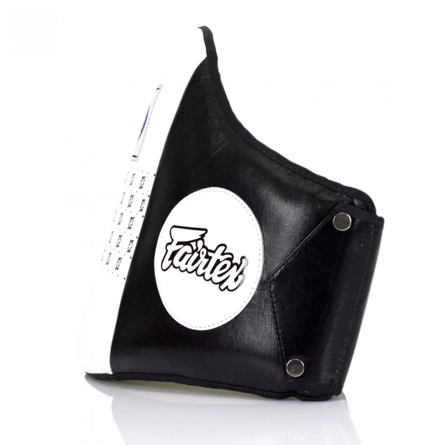 FAIRTEX LEATHER BELLY PAD White/black 4 FAIRTEX LEATHER BELLY PAD White/black - Image 4