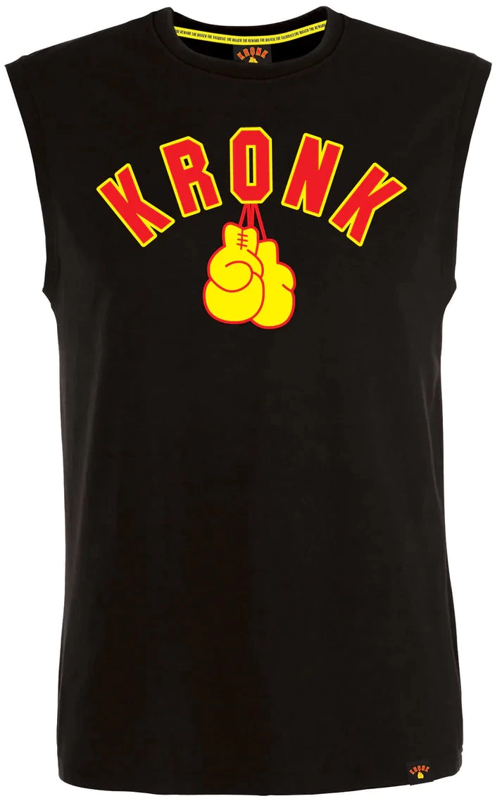 KRONK Gloves Sleeveless T Shirt Black 2 KRONK Gloves Sleeveless T Shirt Black - Image 2
