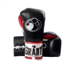 GRANT CONTEST FIGHT LACE 10oz Black/white/red