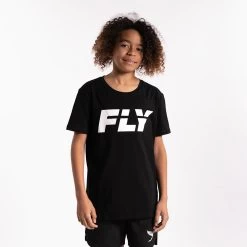 Fly Black-Kids Big Logo Tee