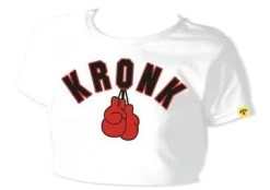 KRONK WOMEN GLOVES CROPPE TEE WHITE