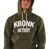 KRONK DETROIT APPLIQUE HOODIE MILITARY GREEN