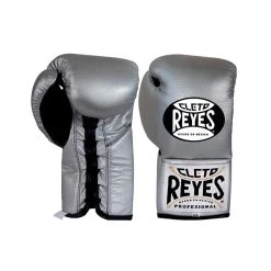 CLETO REYES SAFETEC PRO FIGHT LACE Platinum Silver/black