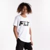 Fly White-Kids Big Logo Tee