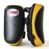 SANDEE BLACK & YELLOW CURVED THAI LEATHER KICK PADS Black/yellow
