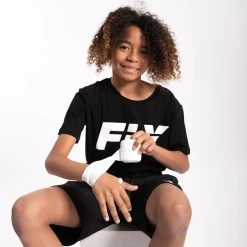 Fly Black-Kids Big Logo Tee -Boxing Discount Store posed 5