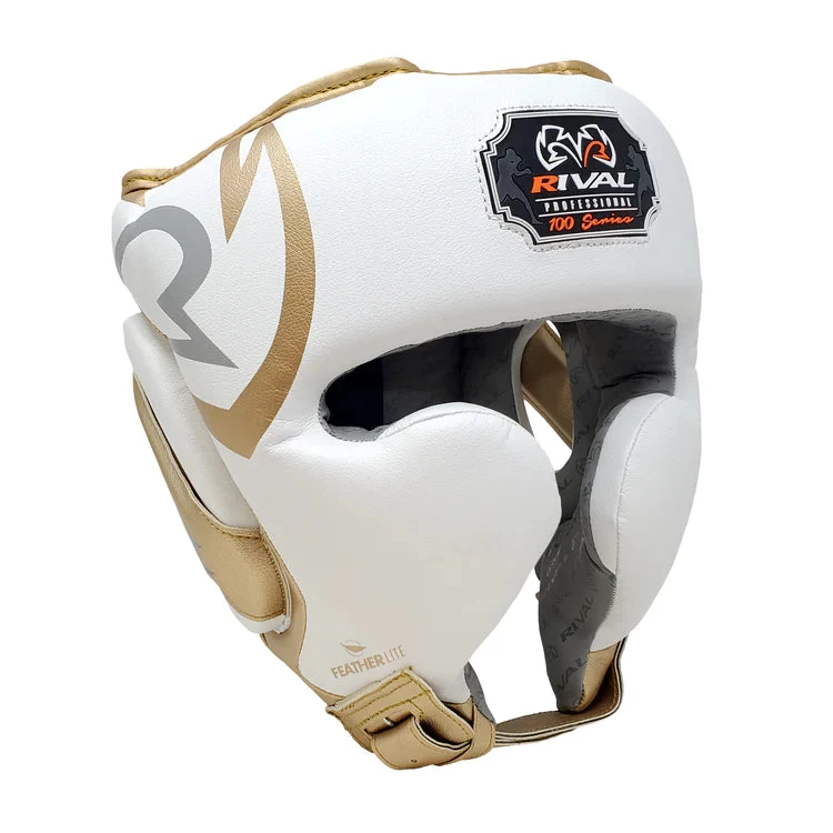 RIVAL RHG100 PROFESSIONAL HEADGUARD White/gold 1 RIVAL RHG100 PROFESSIONAL HEADGUARD White/gold
