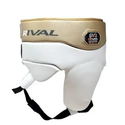 RIVAL RNFL100 PROFESSIONAL KIDNEY GROIN PROTECTOR White/gold