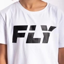 Fly White-Kids Big Logo Tee -Boxing Discount Store whitetshirtdetail